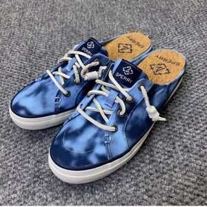 Sperry Satin Blue Slip-On Sneakers